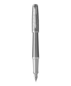 F 313 Silvered Powder CT Ручка перьевая Parker Urban Premium F сталь нержавеющая подар.кор.