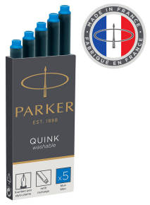 Z 11 Washable Blue Картридж Standart для перьевых ручек Parker (цена за упаковку, 5шт в упаковке)