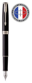 F 530 Black CT перьевая ручка Parker Sonnet Lacquer Black CT (1931499) F сталь нержавеющая/никель-палладий LR подар.к