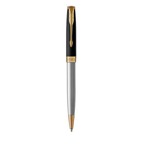 K 543 шариковая ручка Sonnet Black/St.Steel GT ручка Parker черный стержень толщиной 1мм(M), подарочная коробка